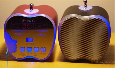 Mini apple card speaker with USB port and FM radio | Hot Sale Gift