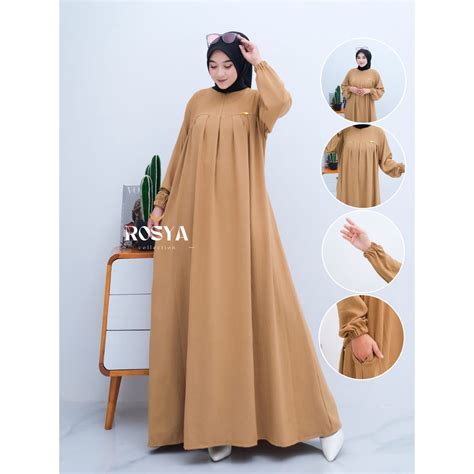 Jual Gamis Aufa Bahan Crincle Airflow Premium Kancing Shopee Indonesia