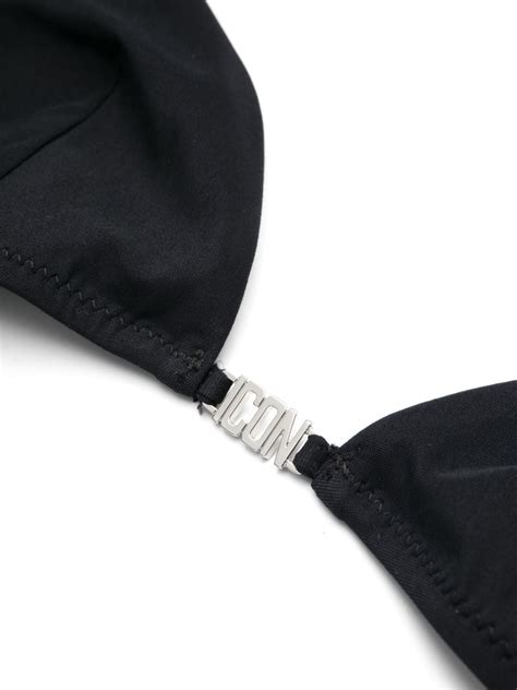 Dsquared Be Icon Triangle Bikini Top Black Farfetch Uk