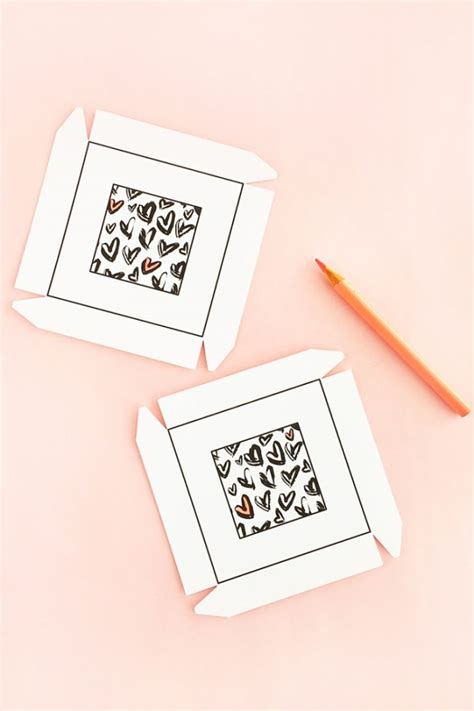 DIY Heart Patterned Gift Boxes