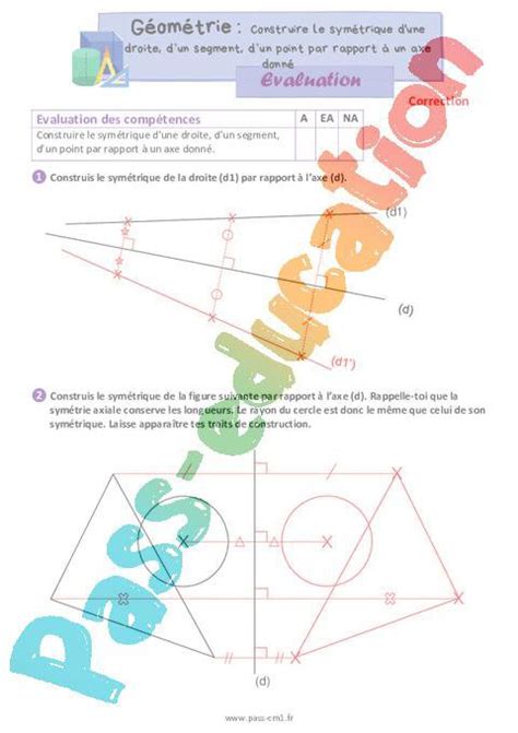 Construire Le Sym Trique Dune Droite Dun Segment Dun Point Par