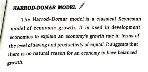 Solution Harrod Domar Model Studypool