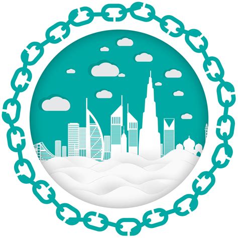 City view of dubai with paper cut style 14525692 Vector Art at Vecteezy