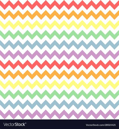 Rainbow Zigzag Stripe Seamless Pattern Royalty Free Vector