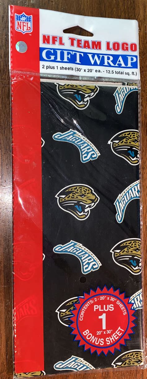 Jacksonville Jaguars T Wrap 2 1 Sheets 30x20 Ea 125 Ft Total