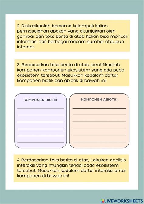 E Lkpd Ekosistem Part 1 Worksheet Live Worksheets