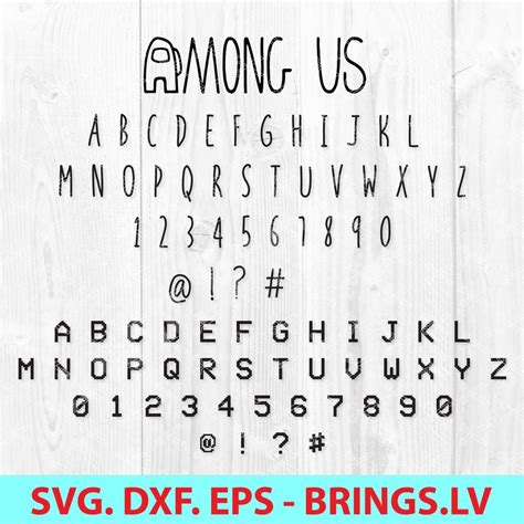 Among US Game Font SVG Files, Among US Letters, Among US Alphabet