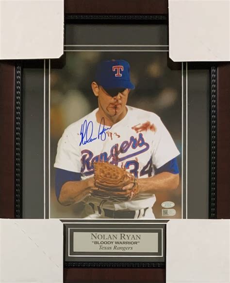 Nolan Ryan Autographed “Texas Rangers Bloody Warrior” 11×14 – KBK Sports