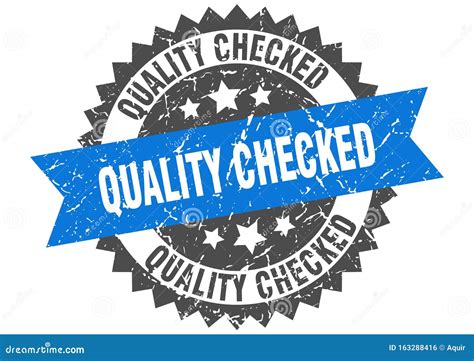 Quality Checked Round Grunge Stamp Quality Checked Stock Vector