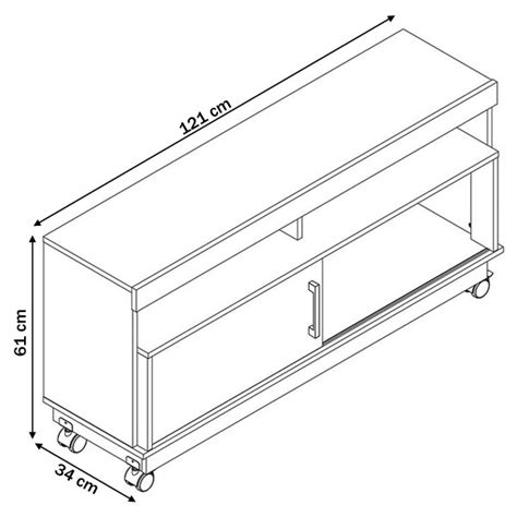 Rack para TV Até 50 Polegadas Artur 1 Porta Fendi Naturale Madetec