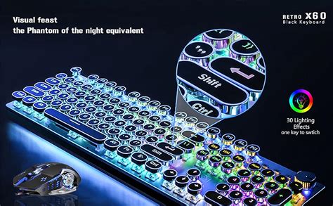 Amazon Basaltech Typewriter Style Mechanical Keyboard With