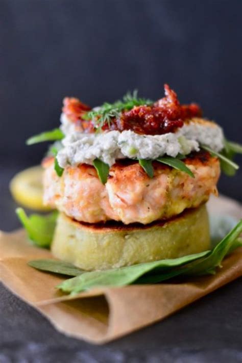 Paleo Salmon Burgers W Tzatziki And Sweet Potato Buns Real Food With Dana