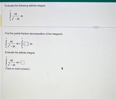 [solved] Evaluate The Following Definite Integral [ Int