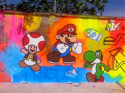 Berok Graffiti Mural Profesional En Barcelona Graffiti Super Mario Bros