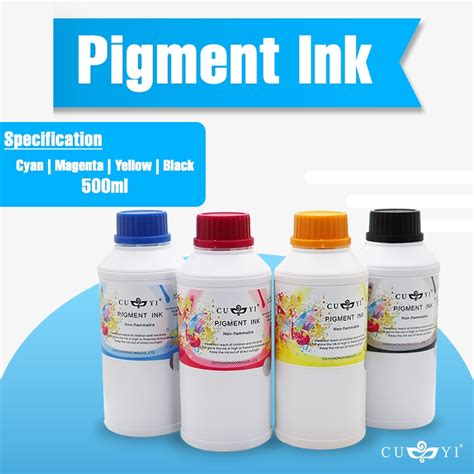 500ml CUYI Pigment Ink For Inkjet Printer CMYK Shopee Philippines