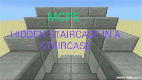 Hidden Staircase In A Staircase Mcpe Redstone Tutorial Youtube