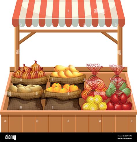 Potato Stall Stock Vector Images Alamy