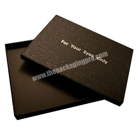 High Quality Black Cardboard Satin Lined Gift Boxes