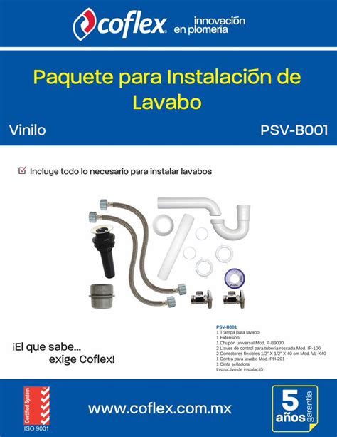 PDF Paquete para Instalación de Lavabo coflex mx Vinilo