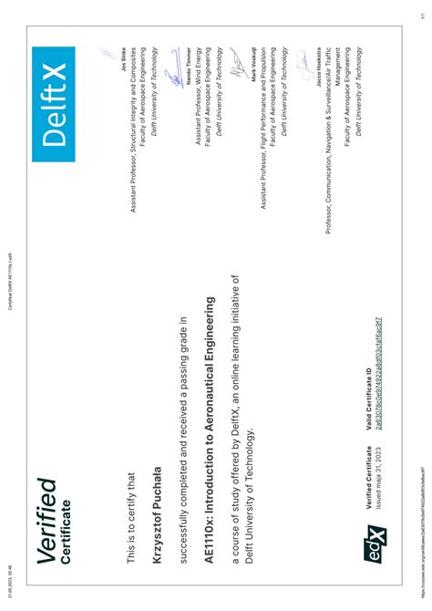 Pdf Tu Delft Certificate