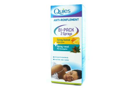 QUIES Bi Pack Anti Ronflement Spray Buccal Miel Citron 15 Ml Spray