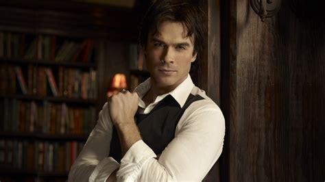 Damon Salvatore In White Shirt Hd The Vampire Diaries Wallpapers Hd