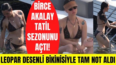 Birce Akalay leopar desenli bikiniyle tam not aldı Kuş Uçuşu