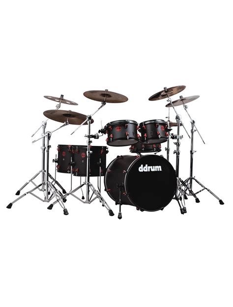 Ddrum Hybrid 6pc Acoustic Electric Drum Set Satin Black