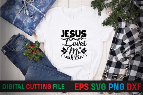 Jesus Loves Me Svg Design Graphic By Grafix Desiginar · Creative Fabrica