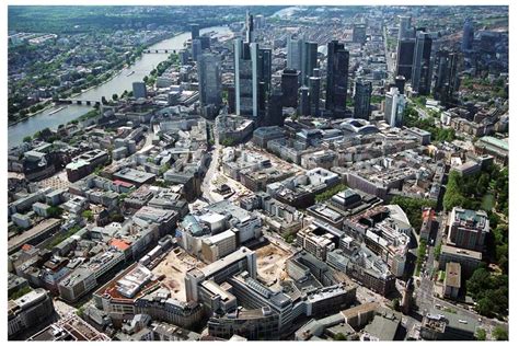 Frankfurt Am Main Aus Der Vogelperspektive Baustellen Neuer Wohn Und