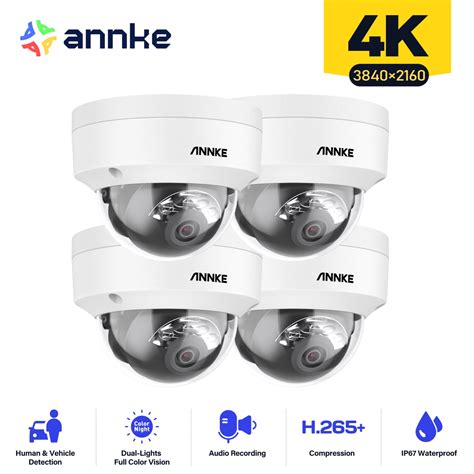 Annke K Ik Vandal Resistant Poe Camera Dual Lights Night Vision