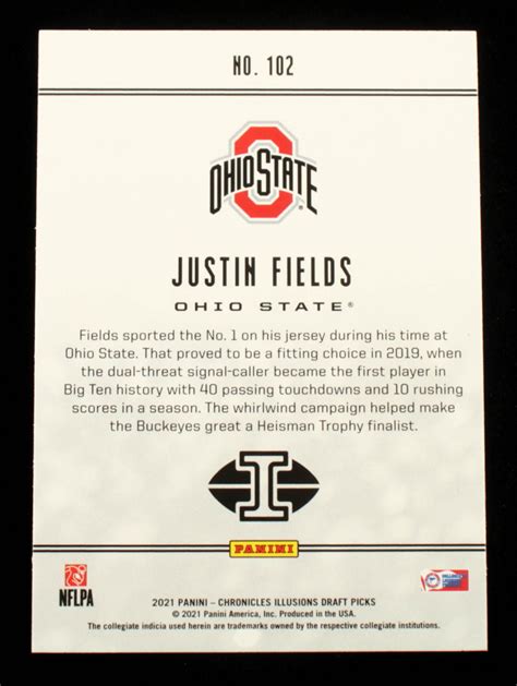 Justin Fields 2021 Panini Chronicles Draft Picks Illusions 102