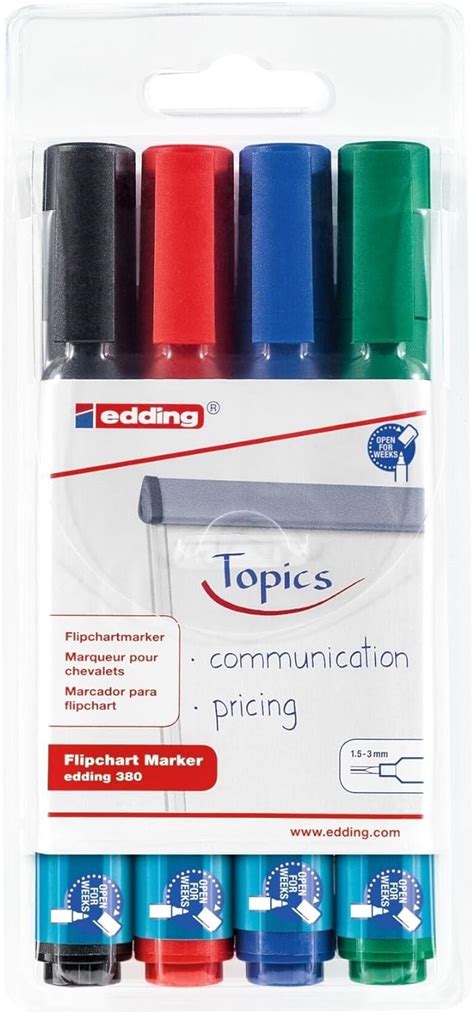 Amazon Edding Flipchart Marker Set Van Zwart Rood