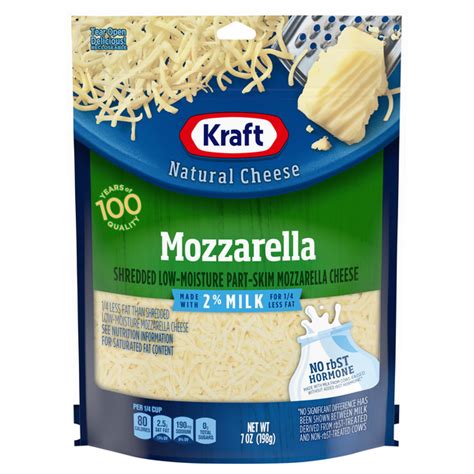 Save On Kraft Mozzarella Cheese Part Skim Low Moisture 2 Milk Shredded