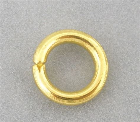 50 Gold Plated Open Jump Rings 6mm X 1mm 18 Gauge Wire Etsy