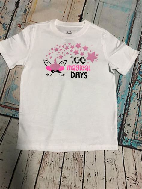 Girls 100 Magical Days 100th Day Of School Shirt Etsy School