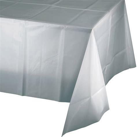 Silver Plastic Banquet Tablecloth Party At Lewis Elegant Party