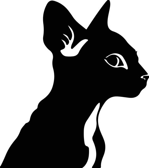 Cornish Rex Cat Silhouette Portrait 39056560 Vector Art At Vecteezy