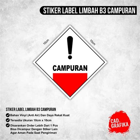 Jual Stiker Label Limbah B3 Campuran Shopee Indonesia