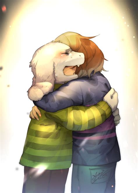 Asriel And Frisk By Noah Pixiv2216636 Undertale Undertale Fanart Undertale Cute