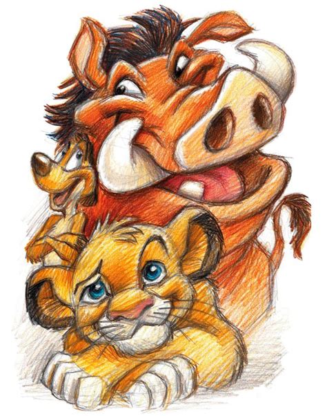 Joan Vizcarra The Lion King Timon Pumba Simba Fine Art Gicl E