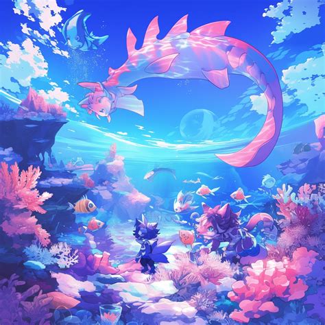 Illustrate A Detailed Furry Underwater Scene Furryai