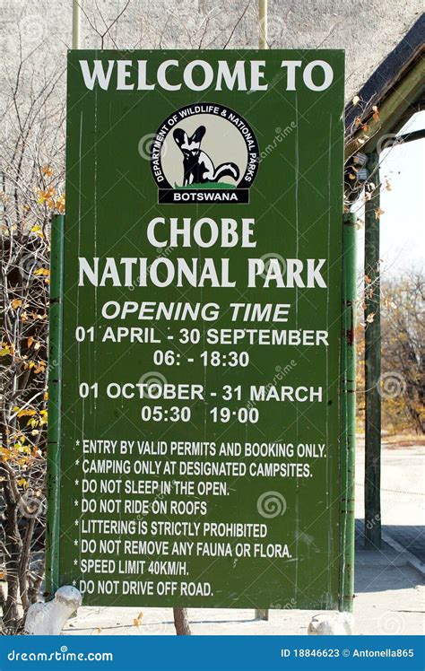 Chobe National Park Editorial Stock Photo Image Of National 18846623