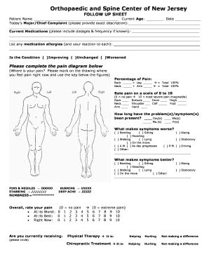 Fillable Online Orthopaedic And Spine Center Of New Jersey Fax Email