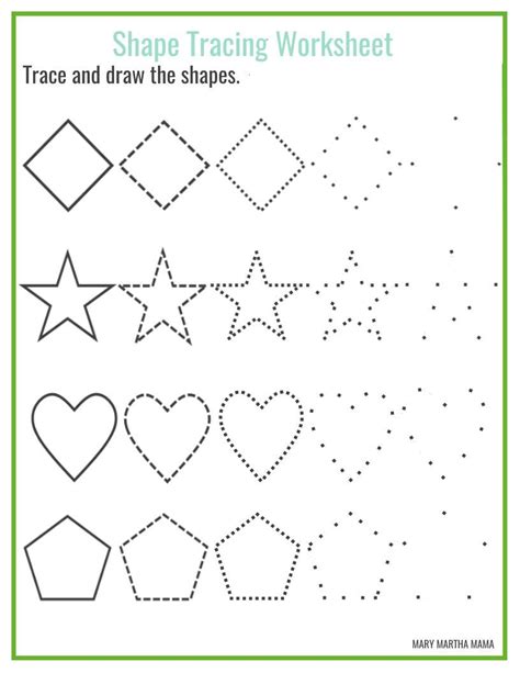 Shapes Worksheets For Preschool Free Printables Mary Martha Mama