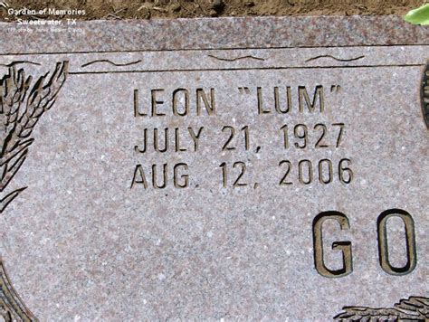 Leon Lum Goswick Find A Grave Memorial