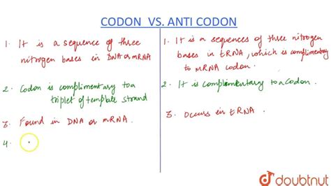 What Is The Relationship Between A Codon And An Anticodon