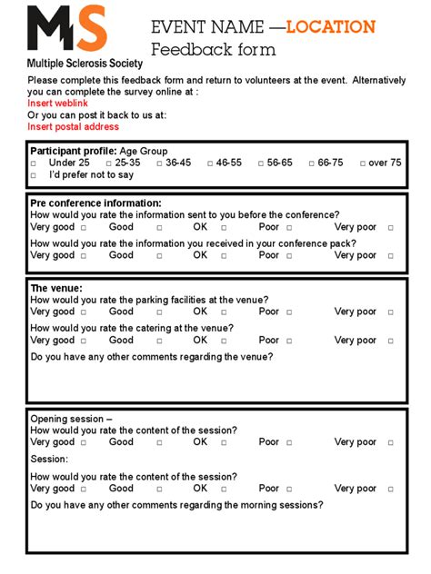 Feedback Form 20 Free Templates In Pdf Word Excel Download