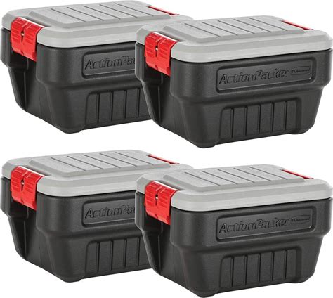 Rubbermaid Actionpacker Gal Lockable Storage Box Pack Of Outdoor