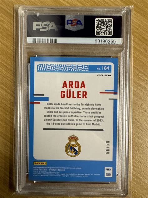 Panini Donruss Soccer Optic Arda Guler Rated Rookie Rc Blue D